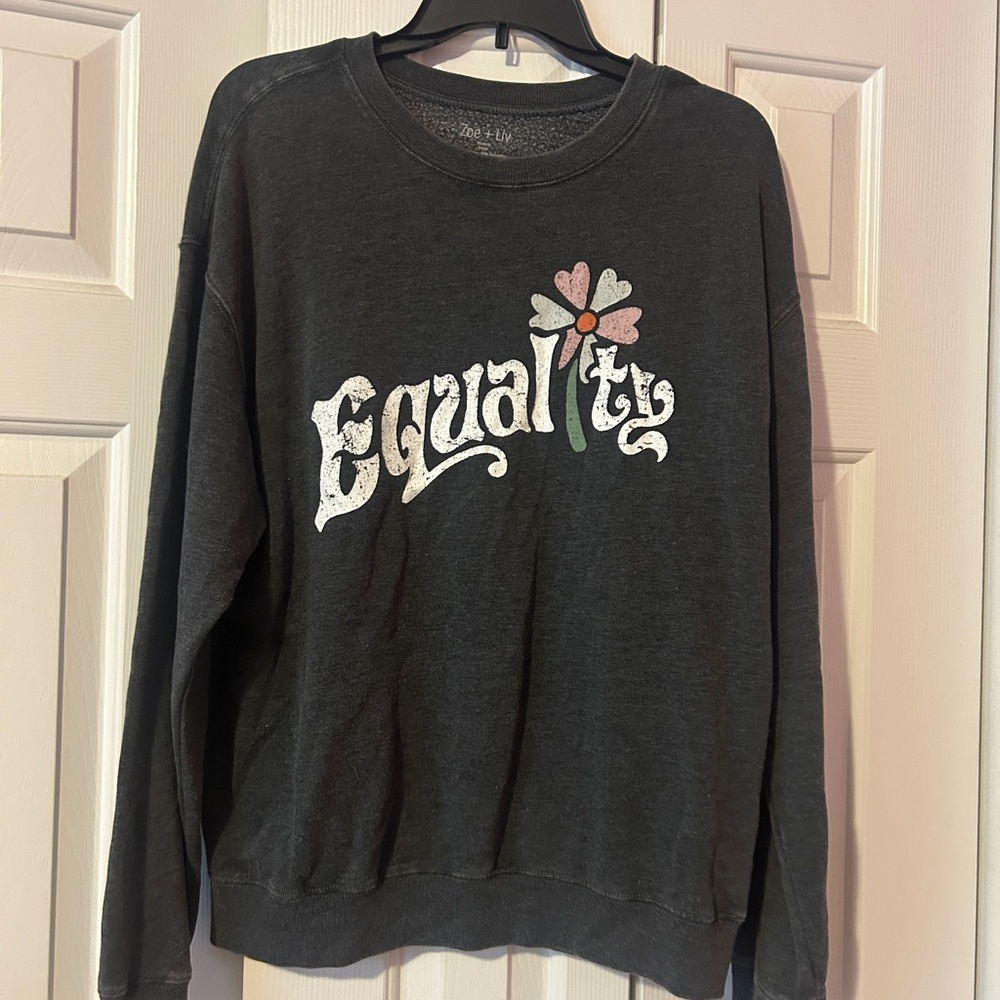 Zoe + Liv Charcoal “Equality” Sweatshirt